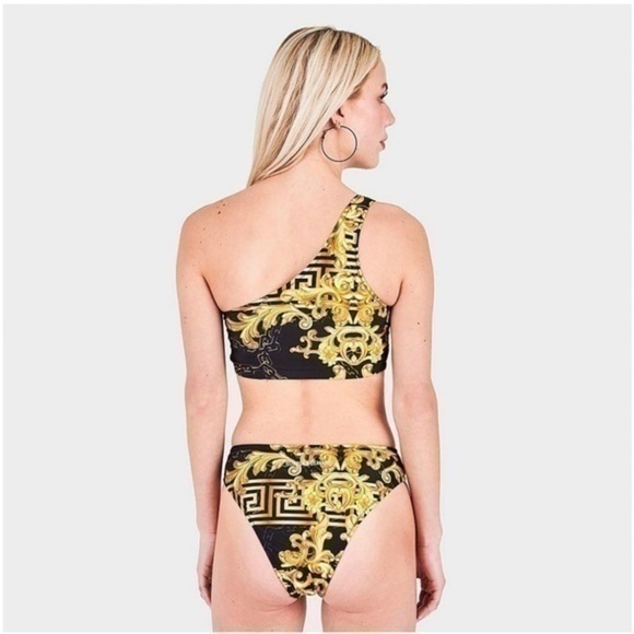 NWT Supply & Demand Regal Bikini Athletic Top Black Gold‎ Womens NEW - Picture 7 of 14